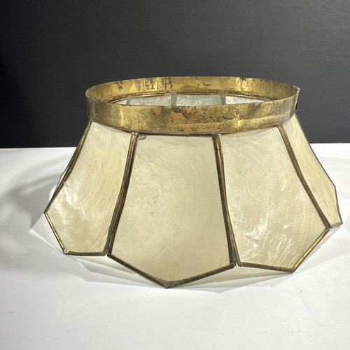 Capiz shell brass table - capiz,