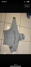 H&M X Pringle Grey Hooded Wool Blend Bat Sleeve Jumper Hoodie. 