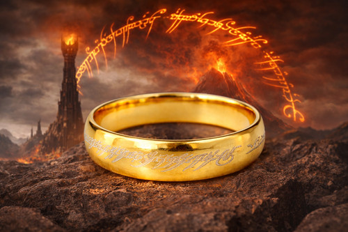 6mm lotr one ring engraved - 6mm,