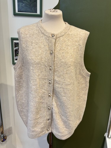 Beige wool blend button - blend,