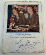 Vintage National Savings Book With Stamps Princess Margaret, Elizabeth The Queen