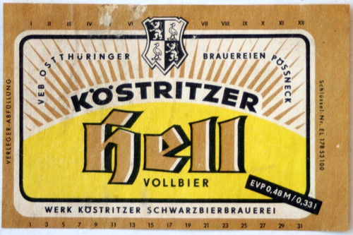 14535 beer label - 14535, köstritzer