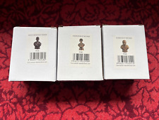 SET OF 3 BRONZE COLOURED ROMAN BUST SMALL 7cm  New And Boxed