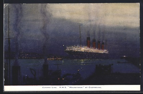 Rms mauretania sailing off - mauretania,