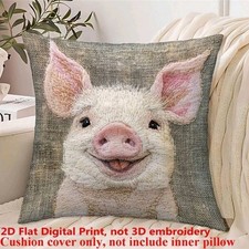 Beautiful Smiling Pig Cushion