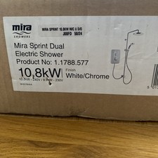 Mira Sprint Dual 10.8kW Chrome Electric Shower - White
