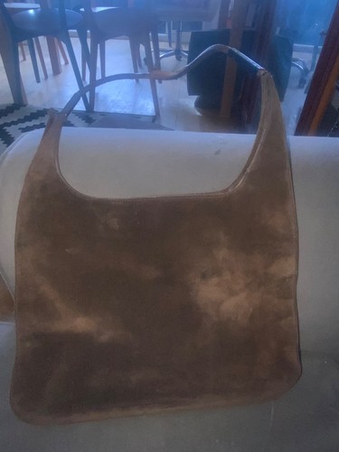 Vintage gucci brown suede hobo - vintage,