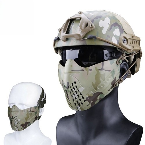Tactical pilot half face mask - half,