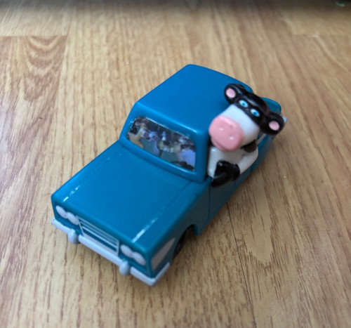 Farmyard cow car toy moving