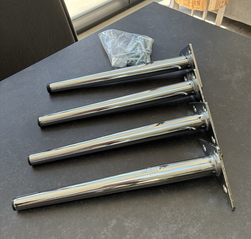 Chrome table legs unused - chrome, x