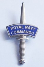 ROYAL NAVY COMMANDO LAPEL PIN OR WALKING STICK MOUNT
