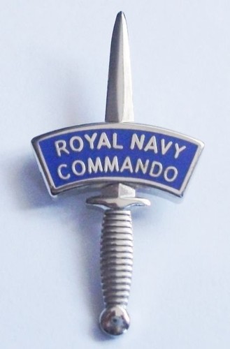 Royal navy commando lapel pin - commando,