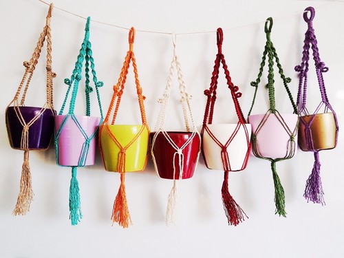 Macrame plant hanger hanging - macrame, hanger,