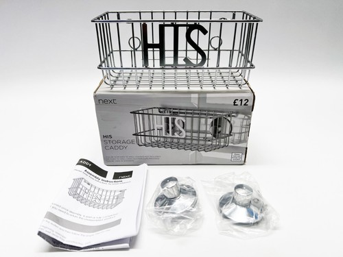 Next his shower caddy - next,