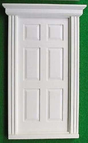 White plastic georgian door - white,