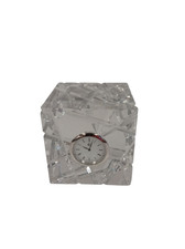 Royal Doulton Mantel Clock In Lead Crystal Cube - Japan Movement 8x8x8 cm