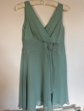 BHS Wedding Collection Dark Mint Green Bridesmaid Prom Dress Size 14 EUR 42