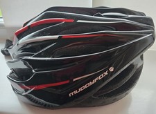 MUDDYFOX CYCLE HELMET BLACK WITH RED AND WHITE HIGHLIGHTS