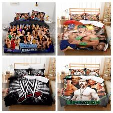 New 3D WWE Wrestling Duvet Cover Boys Bedding Set Pillowcase Single Double King