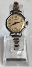 1950s Medana Ladies Silver Tone 7 Jewels Mech Cocktail Watch-Spares/Repair