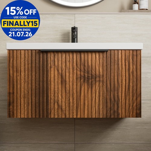 Fluted 800mm bathroom vanity - 800mm,