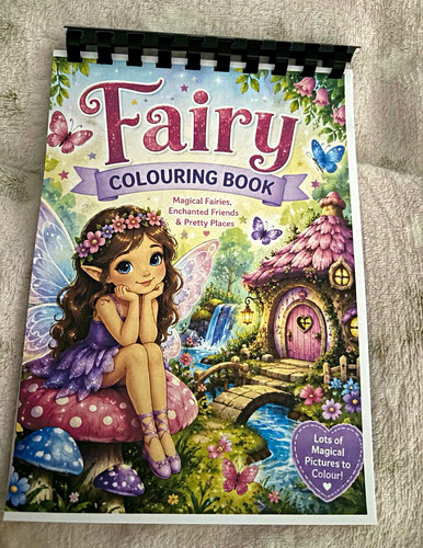 Fairy colouring book spiral - fairy,