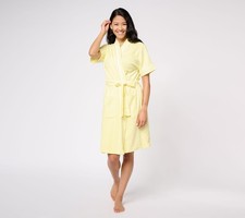 Carole Hochman Women's Plus Sz Sleepwear 1X Waffle Wrap Robe Yellow A474848