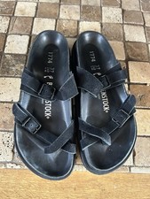 Birkenstock 1774 Mayari Toe  Post Black suede Sandals
