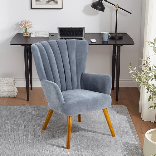Modern velvet accent chair - accent,