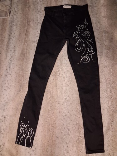 Hand painted octopus jeans - hand,