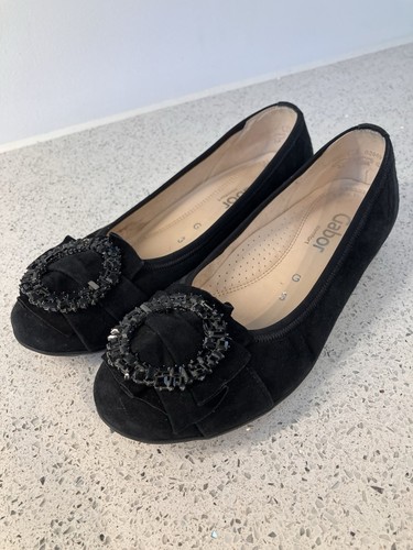 Gabor comfort black suede - black,