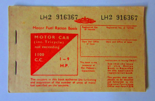 Motor fuel ration - book,