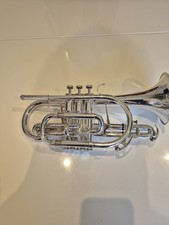 Besson Sovereign 928 Bb Cornet , Bright Silver Plate with gig bag