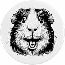 'Happy Guinea Pig' Button Pin
