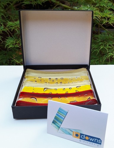 Downs fused glass dish - jo,