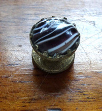 antique Victorian banded brown