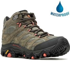Merrell Moab 3 Mid GTX Womens Ladies Waterproof Walking Hiking Boots Green Size 