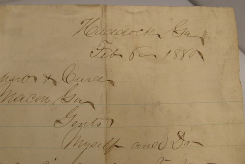 Antique 1880 letter cox - 1880, v