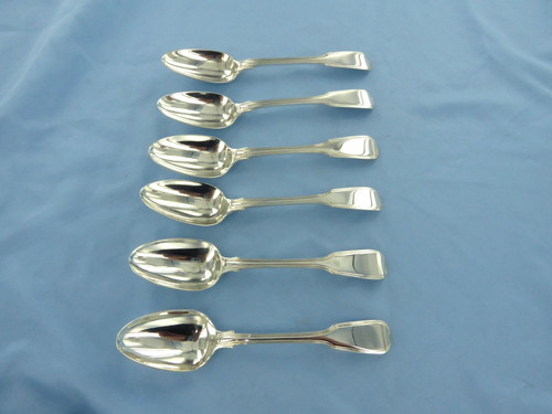 Antique set six sterling - six,
