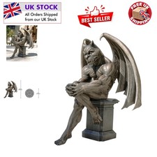 Hand-Crafted Socrates the Gargoyle Statue - Exquisite Garden Guardian, 59.5 cm