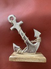 Ornament/Decoration - Nautical/Seaside/Maritime - ANCHOR on Wooden Base