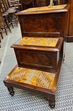 Victorian Mahogany Library Steps
