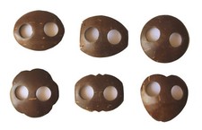 Sarong PareoTie Premium Quality Coconut Shell Buckle Clip Set of 50 Pieces Brown