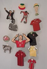 Wales Football Pin Badges inc limited edition Gareth Bale John Charles - Job Lot