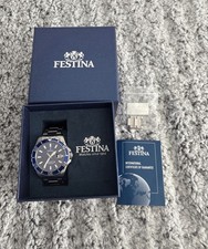 Festive blue face watch - blue,