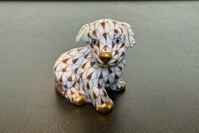 HEREND MINIATURE DOG FIGURINE