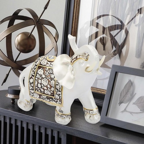 Elephant figurine thai - figurine, white