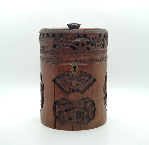 Chinese carved bamboo tea - bamboo,