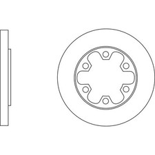 2x Brake Discs Solid For Ford