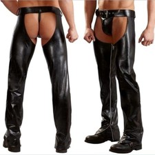 Mens PU Leather Wetlook Gay